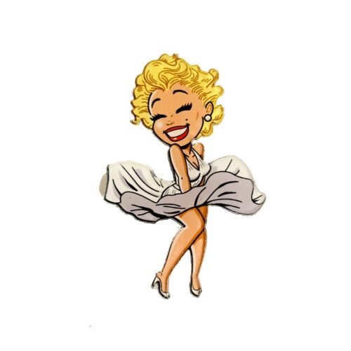 Brošňa fashion Marilyn Girl animovana modna