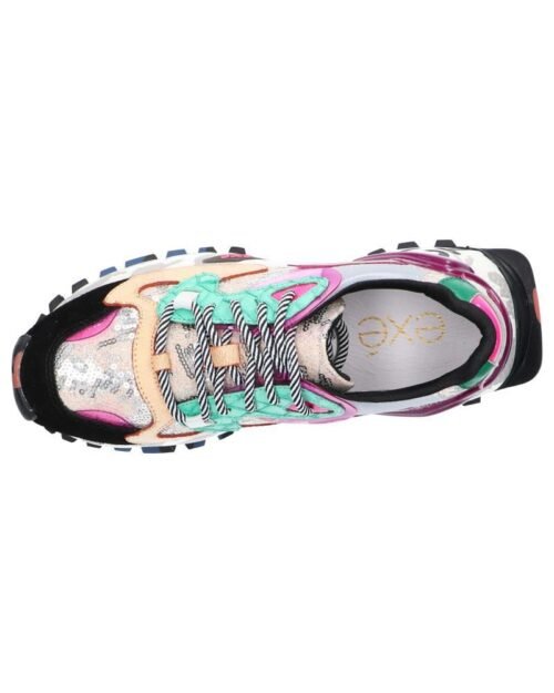 EXE Dámske Strieborné tenisky multicolor 134-10 - Image 6