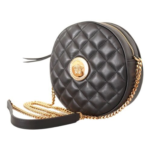 VERSACE Medusa kabelka rounded Nappa black okruhla