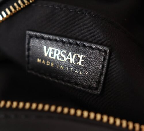 VERSACE black nappa medusa round bag kabelka okruhla 6