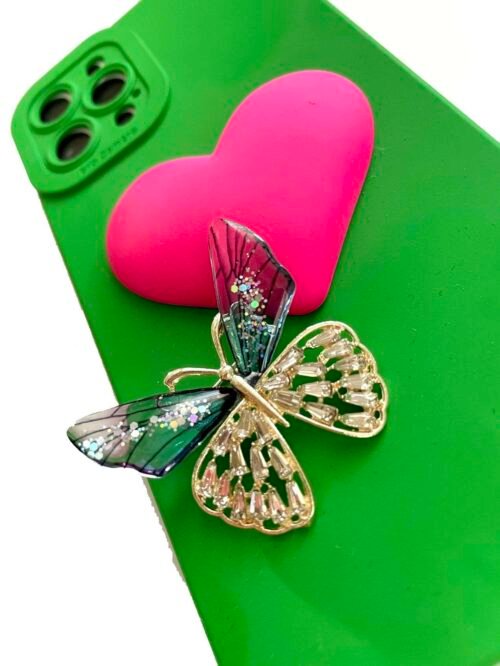 Brošňa Motýľ butterfly fashion multicolor handmade - Image 2