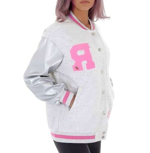 Dámska Prechodná bunda old school siva pink