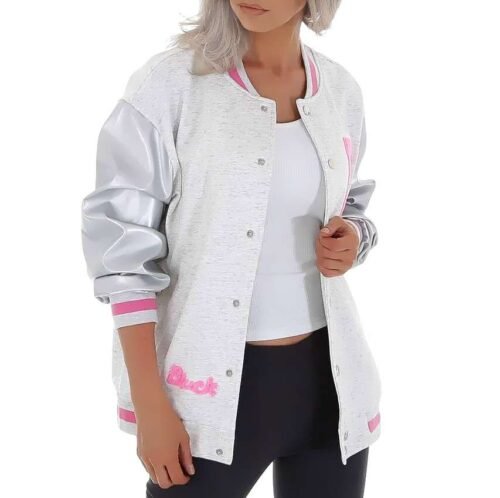 Dámska Prechodná bunda old school siva pink