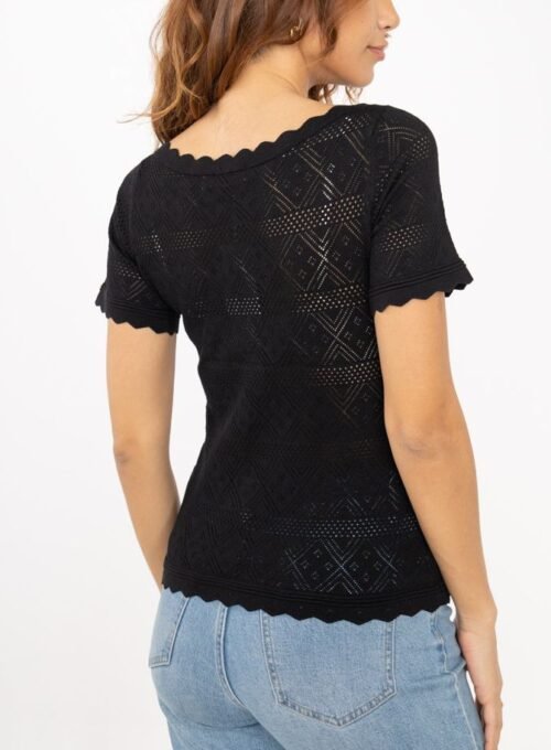 FRANCE Dámska blúzka tričko Romance knit strikovane - Image 4