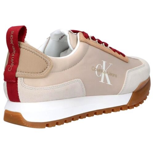 CALVIN KLEIN YM0YM00672 TOOTHY RUNNER 0F5 EGGSHELL TRAVERTINE MERLOTpansketenisky 2
