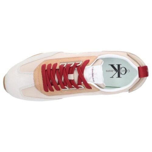 CALVIN KLEIN YM0YM00672 TOOTHY RUNNER 0F5 EGGSHELL TRAVERTINE MERLOTpansketenisky 3