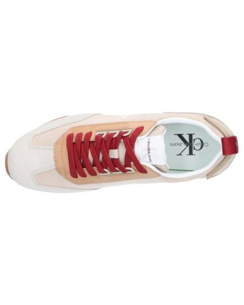 CALVIN KLEIN YM0YM00672 TOOTHY RUNNER 0F5 EGGSHELL TRAVERTINE MERLOTpansketenisky 3