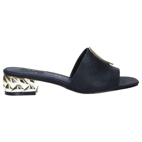 EXE Dámske luxusné nízke sandále KATY snake black
