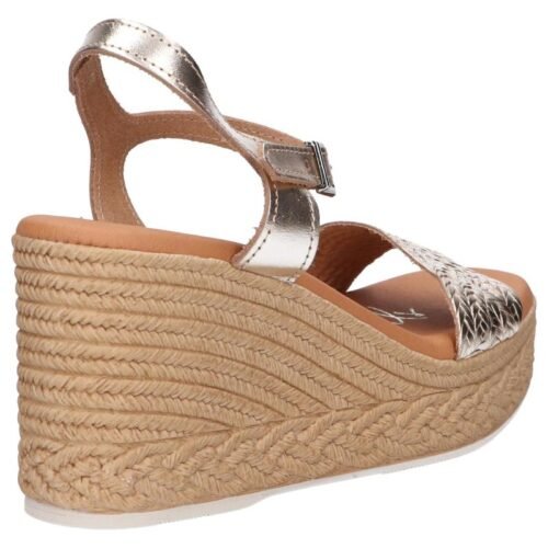 damske sandale OH MY SANDALS 5227 V135 CHAMPANgne klinove 2