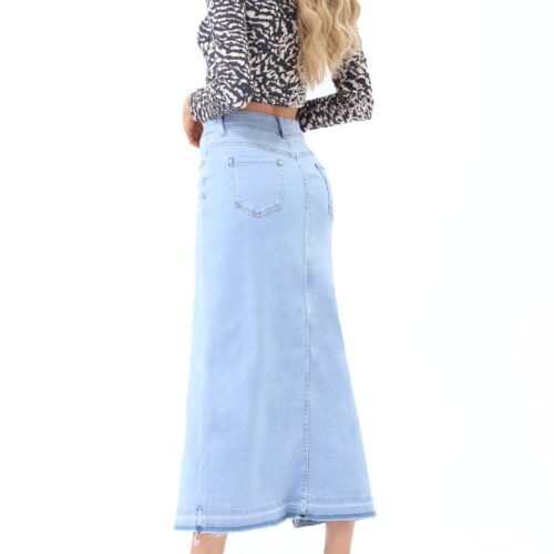 Dámska rifľová dlha sukňa denim jeans