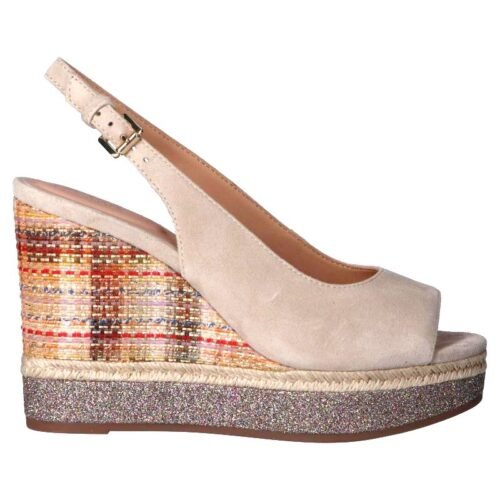 GEOX dámske sandále YULIMAR na platforme taupe