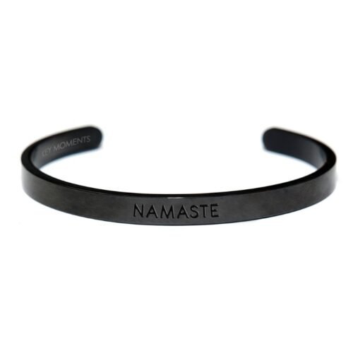 OCEL Unisex pansky náramok oceľ NAMASTE