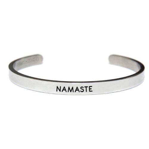 OCEL Unisex pansky náramok oceľ NAMASTE