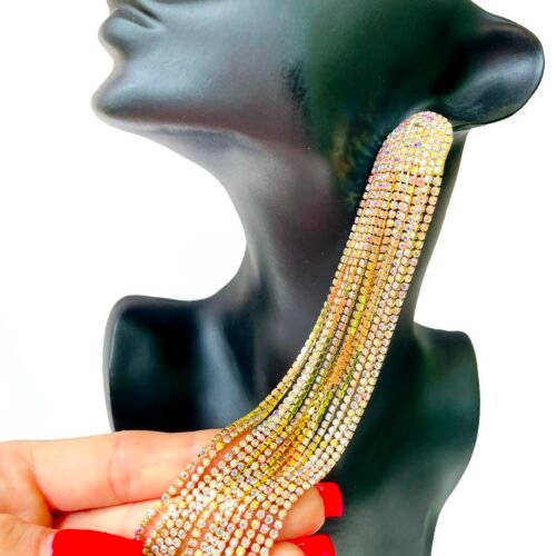 nausnice maxi dlhe strass bijoux 2
