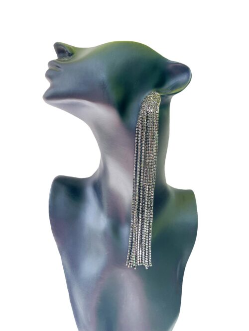 Dámske maxi visiace strass náušnice bijoux bizuteria 