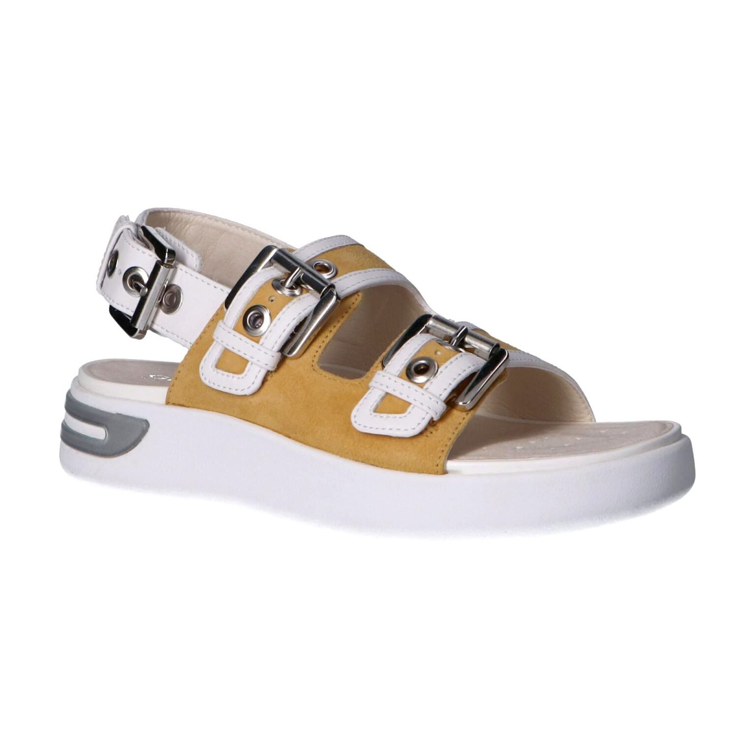 GEOX nízke dámske sandále šľapky OTTAYA yellow white