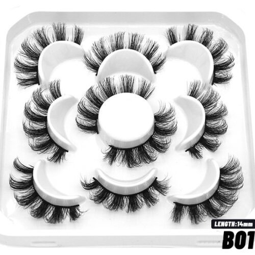 5 parov Eyelashes Manga Lashes Natural False Lashes Fluffy Soft Cross Fairy Little Devil
