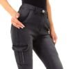 Dámske cargo nohavice rifle jeansy black sive