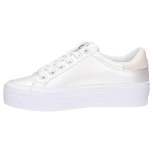 CALVIN KLEIN Jeans damske trainers FLATFORM pearlized white