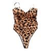 Damske jednodielne plavky Sexy Leopard animal push up