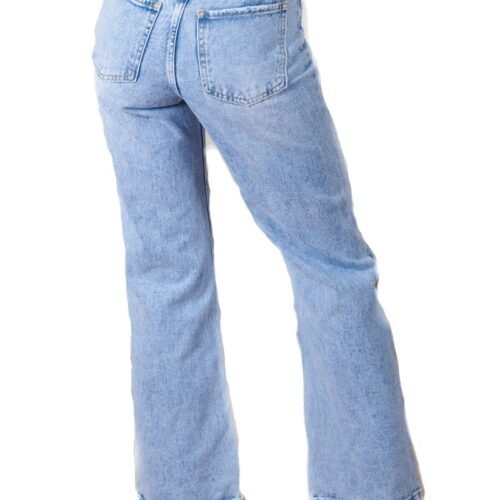 Alternative view of Dámske široké rifle denim bootcut blue jeans