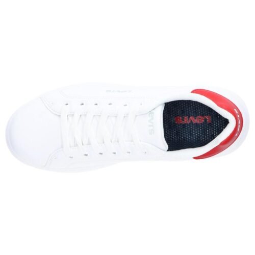 damske dievcenske trainers tenisky LEVIS VELL0051S ELLIS 0079 WHITE RED 3