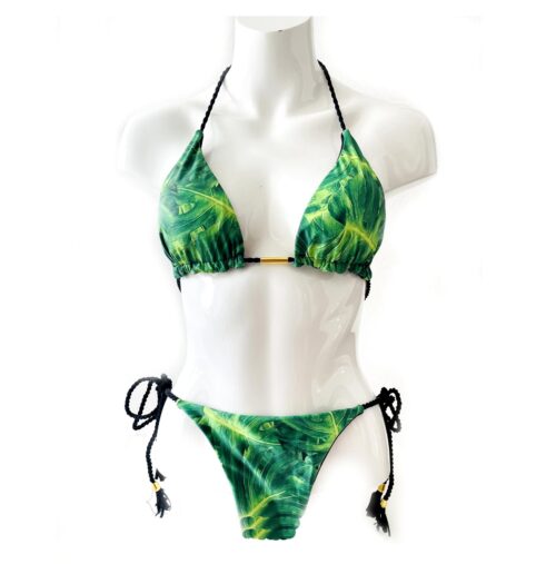 Damske plavky bikiny Push Up fashion green zelene