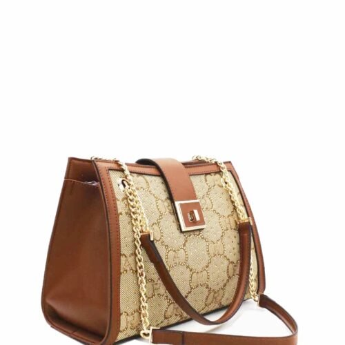 FRANCE Monogram Kabelka cez rameno Crossbody coffee