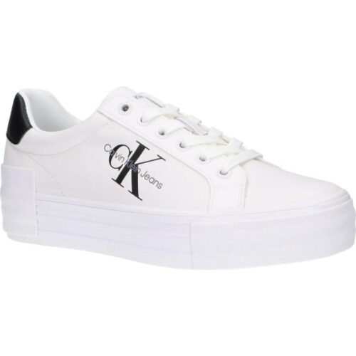 CALVIN KLEIN damske tenisky FLATFORM vulc white black