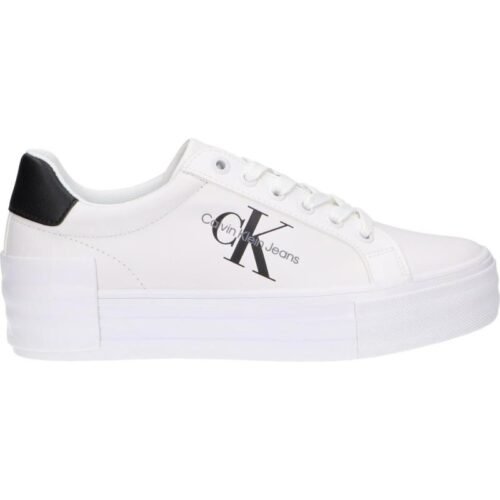CALVIN KLEIN damske tenisky FLATFORM vulc white black