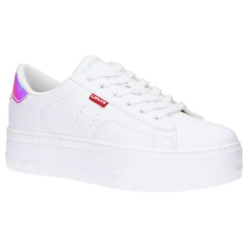 LEVI'S biele damske tenisky TAMPA WHITE MIRROR na platforme