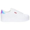 LEVI'S biele damske tenisky TAMPA WHITE MIRROR na platforme