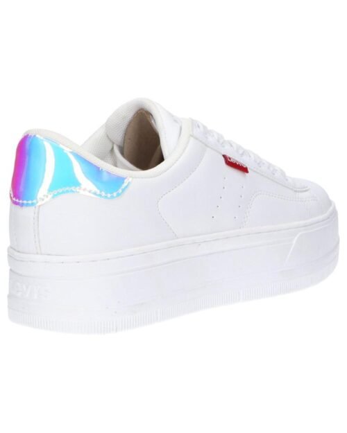 LEVI'S biele damske tenisky TAMPA WHITE MIRROR na platforme - Image 4