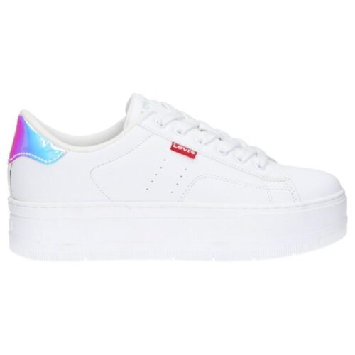 LEVI'S biele damske tenisky TAMPA WHITE MIRROR na platforme