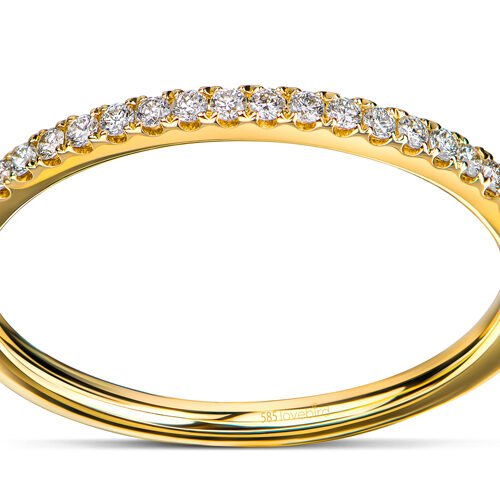 ZLATO Dámsky prsteň s brilantami 0,17ct Žlté zlato 585/000