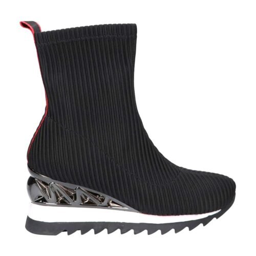 EXE Dámske mid boots cizmy klinove black