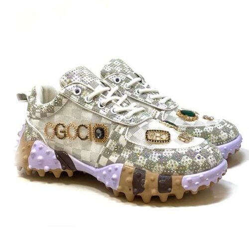 Alternative view of Exkluzivne Dámske fashion tenisky strass white