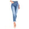 Dámske mom fit rifle blue denim jeans basic