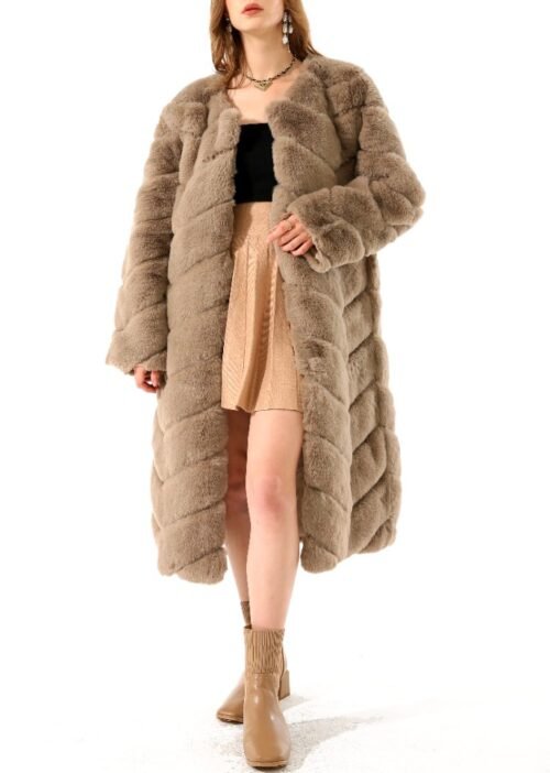 Damsky oversize kabat kozuch kozusina dlhy - Image 2