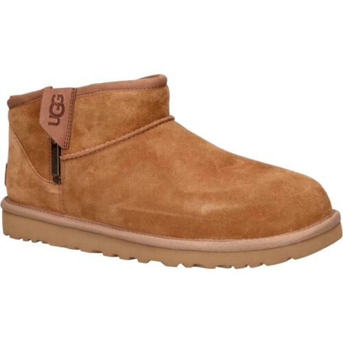 UGG panske cizmy 1143984 CLASSIC ULTRA MINI ZIP COGS CHESTNUT