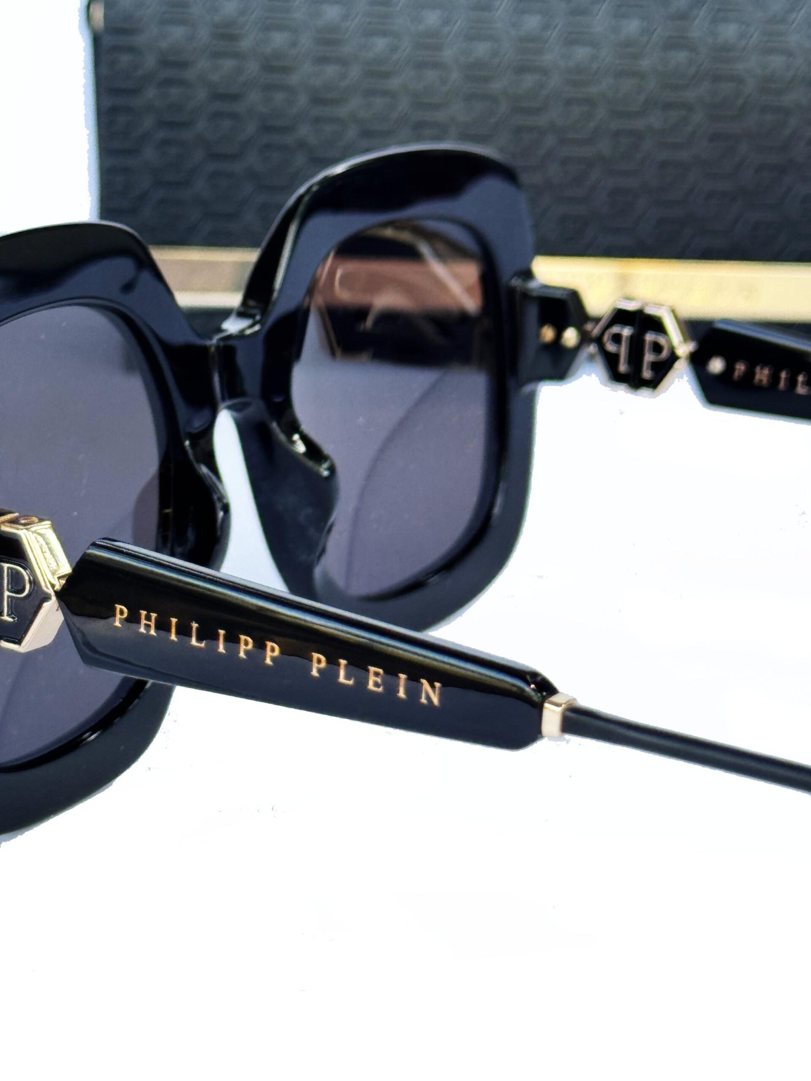 Philipp Plein SPP065S Čierne Hranaté Okuliare