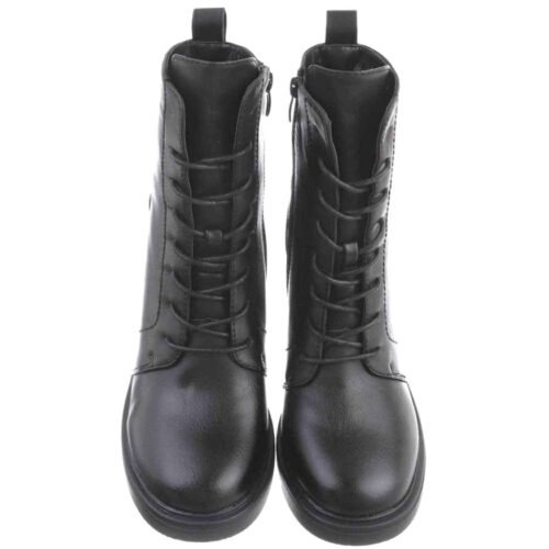 Dámske čižmy casual pohodlné na podpatku black