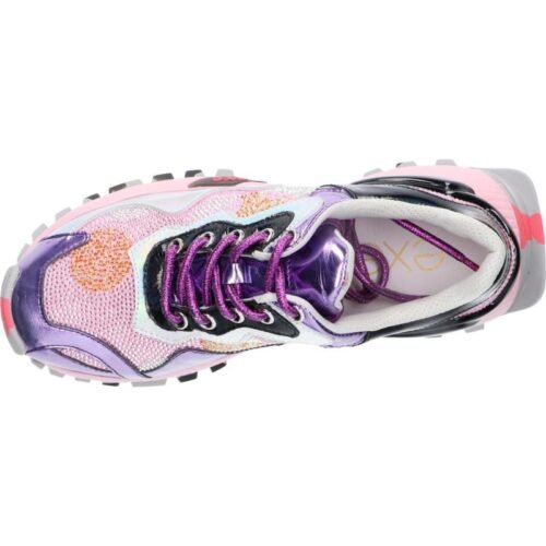 EXE Dámske luxusne tenisky so strassom134-18 PURPLE PINK