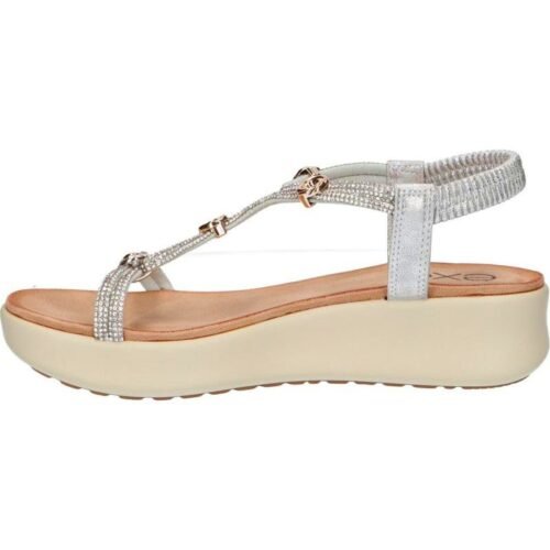 SANDALS EXE BZX33170 002 STRASS SILVER damske sandale platforma 2