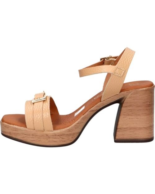 OH MY SANDALS dámske sandále kožené drevaky camel - Image 4