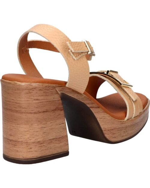OH MY SANDALS dámske sandále kožené drevaky camel - Image 3