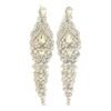 Dámske náušnice visiace elegantne strieborné crystal strass