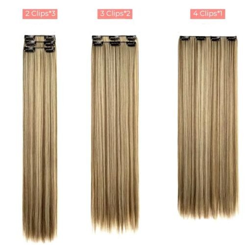 Clip In Hair Extensions Synthetic Hairpieces For Women vlasy 6