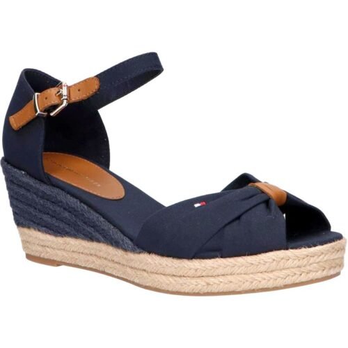 WOMAN SANDALS TOMMY HILFIGER FW0FW04785 OPEN TOE MID WEDGE DW5 DESERT SKY