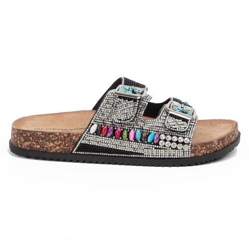 Dámske slapky mules nízke sandále STRASS - Image 3